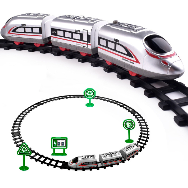 B/O 13pcs High-speed Rail Children Electric Slot Track Car Toys for Kids