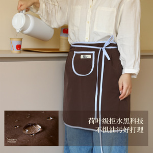 Half Length Apron Sea Salt Blue Water Repellent Lightweight For Kitchen Home Summer Use - Product Image 2