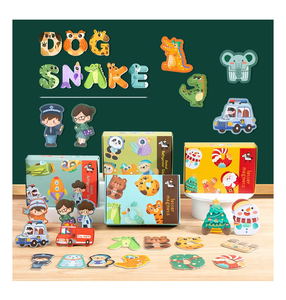 Éducation précoce des enfants Puzzle <span class=keywords><strong>lettre</strong></span> réfrigérateur autocollant maternelle cognitif Interaction parent-enfant jouet - Product Image 1