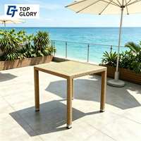 Ensemble de meubles de salle à manger d'extérieur en rotin moderne de luxe TG pour hôtel, jardin, villa, cour, parc, terrasse, table et chaises