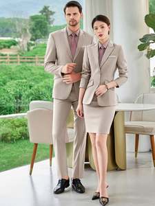 Femmes <span class=keywords><strong>pantalon</strong></span> costumes coréen tenues formelles <span class=keywords><strong>Beige</strong></span> bureau dame Blazer veste travail <span class=keywords><strong>pantalon</strong></span> smoking ensemble vêtements costume d'affaires - Product Image 6