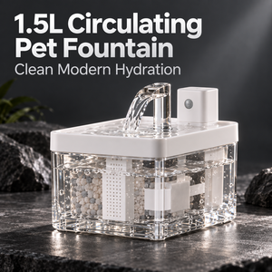 Bebedero Transparente para Mascotas de 1.5L con Sistema de Filtración para Gatos y Perros de Interior - Product Image 3