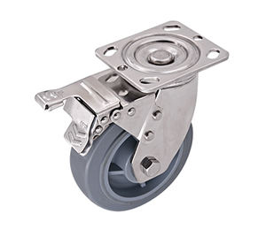 Tpr घूमने वाली स्विवेल फिक्स्ड ट्रॉली कैस्टर व्हील 6 इंच पीपी कोर बॉल असर वाली गैल्वेनाइज्ड आयरन कैस्टर व्हील औद्योगिक कैस्टर - Product Image 6