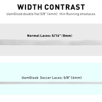 Lacets de football en polyester élastique plat de 4 mm haute performance, paire de remplacement pour chaussures de sport et d'entraînement de football