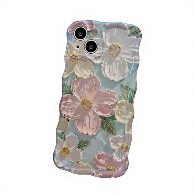 Oil Painting Flower-designed TPU Phone case for 17 Pro Max & 12 Pro/11 Animal Design Shockproof Blue-light-blocking