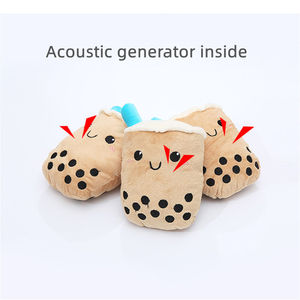 Wholesale Dog Toy Interactive Squeaky Cute Pearl Milk Tea Molar <b>Plush</b> Stuffed Puppy Chew Toys Playing Funny Dogs Chewing Pet Toy - Product Image 6