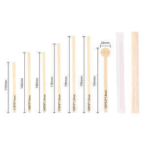 Senfenghe CS-001 140mmx5mmx1.3mm Eco-Friendly Disposable Birch Wood Flat Tea <strong>Stick</strong> for Coffee <strong>Milk</strong> Blender - Product Image 4