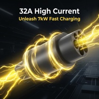 Adaptateur de charge pour véhicule électrique Type 2 vers NACS 32A, norme UE vers Tesla Amérique du Nord 250V, pour véhicule électrique ADAPTATEUR
