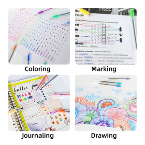 Bolígrafos de <span class=keywords><strong>Gel</strong></span> de Colores con Logotipo Personalizado, <span class=keywords><strong>Punta</strong></span> <span class=keywords><strong>Fina</strong></span> de 0.5 mm, Estilo Japonés, Escritura Suave, Sin Manchas, Juego de Bolígrafos de <span class=keywords><strong>Tinta</strong></span> de <span class=keywords><strong>Gel</strong></span> para la Escuela y la Oficina - Product Image 6