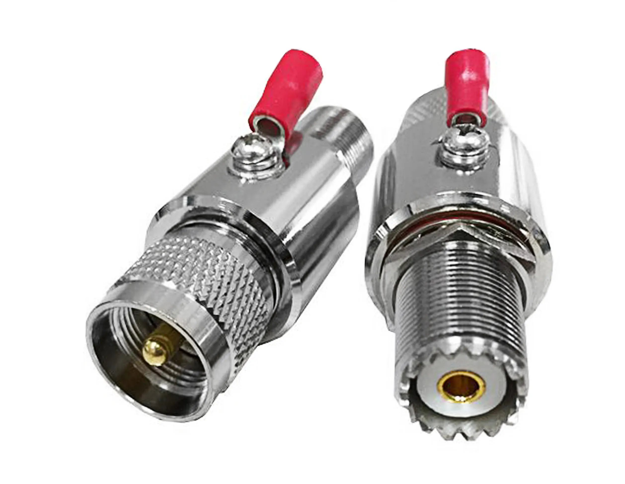 UHF Lightning Arrestor PL259 Plug (UHF Male) to SO239 Socket (UHF Female) Bulkhead Lightning Surge Protector