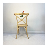 Chaise de salle à manger en bois à dossier croisé populaire, salon, appartement, mariages, banquets, meubles d'hôtel, location, design élégant de chaise X