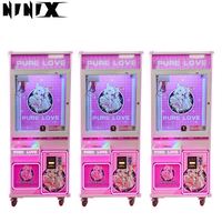 Machine à griffes à bas prix pour animaux en peluche, jeu d'arcade de fête foraine, vente en gros, avec cabinet métallique anglais