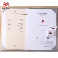Redleaf populer matahari terbenam warna oranye Lab tumbuh safir 1CT 3CT 6CT bantal memotong merah Ruby untuk membuat perhiasan