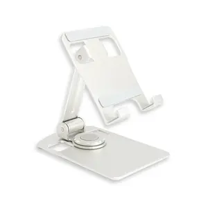 Individueller tragbarer 360 Rotations-Büro-Schreibtisch Aluminiumlegierung doppelseitiger faltbarer Handyhalter Handy- und Tablet-Ständer