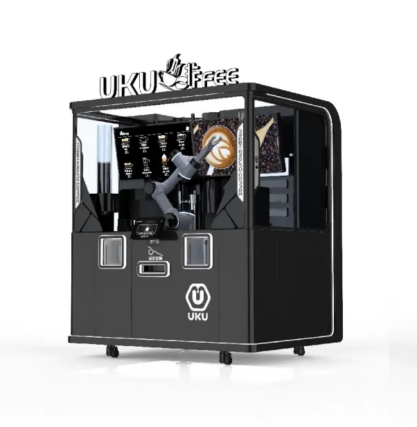Recém-Comercial Freshly Moagem Chá e Café Vending Machines Totalmente Automático para o quiosque de café do Lugar Público