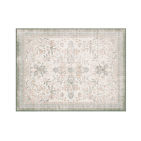Luxe 5x7 traditionnel Floral turc en peluche couverture de sol lavable Boho tapis jeter tapis pour salon chambre cuisine