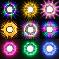 Nuevas Luces LED de Techo de Cristal de 6/7/8cm con Orificio Abierto para Sala de Estar, Dormitorio, Pasillo, Luces de Techo con Efecto Ojo de Buey en Varios Colores