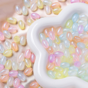 Acrylic Glow In Dark Mermaid Oval <b>Beads</b> For Bracelet Making Bulk Loose <b>Beads</b> DIY Jewelry Accessories Random Mix Color - Product Image 4
