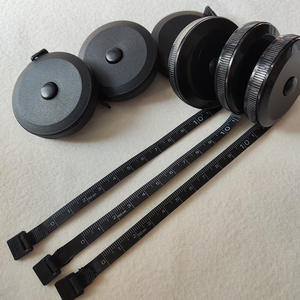 Pita Ukur Lembut OEM & ODM Kustom, Warna Hitam Doff, Cetak Logo, Hadiah Promosi, Hadiah Iklan, Penggaris Mini Portabel - Product Image 1