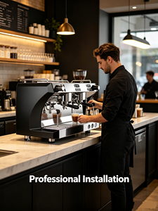 Máquina de Espresso Semiautomática Comercial con Certificación CE, 2 Grupos, Caldera Doble, 9 Bares, 4200W, Cafetera Profesional, 6 Cafés - Product Image 2
