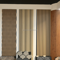 Panneau mural WPC insonorisant, ignifuge et absorbant le son, design géométrique moderne gaufré Damas, garantie 3 ans, usage domestique
