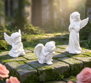 Figurine de Fée 3D en Résine, Poupée Ange Blanche Classique, Petite Sculpture de Chérubin, Cadeau Commémoratif, Ornement Religieux, Jouet pour Enfant en Gros - Product Image 6