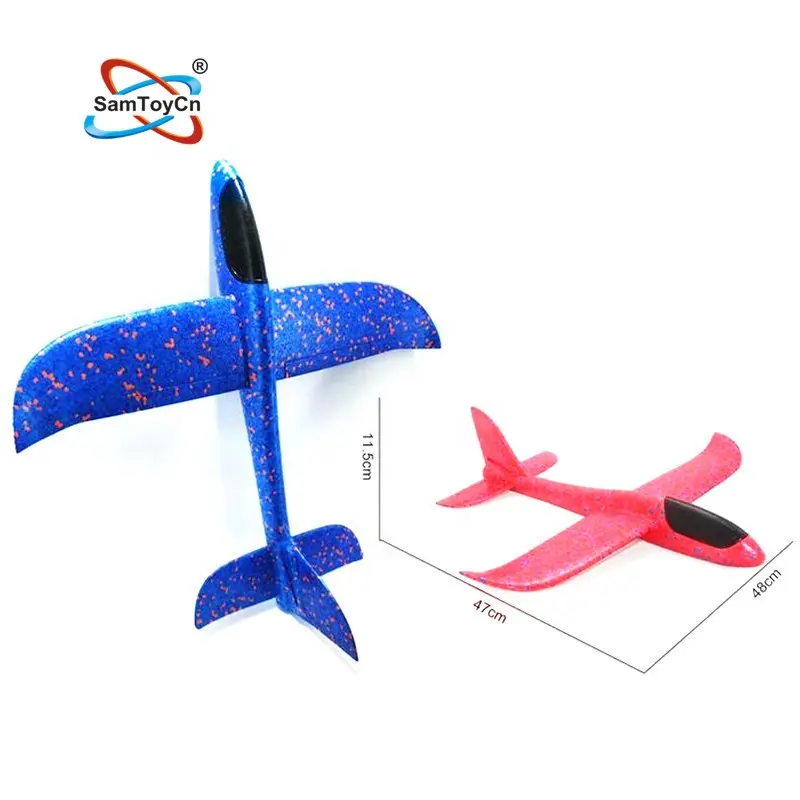 48CM 3 Colors EPP Hand Throw Flugzeug Air Aeroplane Model Flying Toy Glider Foam Plane