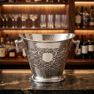 Refroidisseur à vin en laiton plaqué argent - Product Image 4