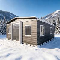 Maison conteneur préfabriquée nordique de 20 pieds, 2 chambres, maison modulaire scandinave, villa familiale portable, résistante à l'humidité et aux charges de neige