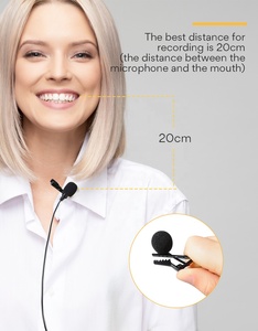 Micrô Ngưng Tụ Đa Hướng Lavalier Micrô Cáp Âm Thanh 20ft Cho Máy Ảnh Điện Thoại Thông Minh - Product Image 3