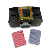 Mélangeur de cartes automatique professionnel rapide de qualité supérieure pour 2 jeux de cartes de poker, style casino, portable, alimenté par batterie