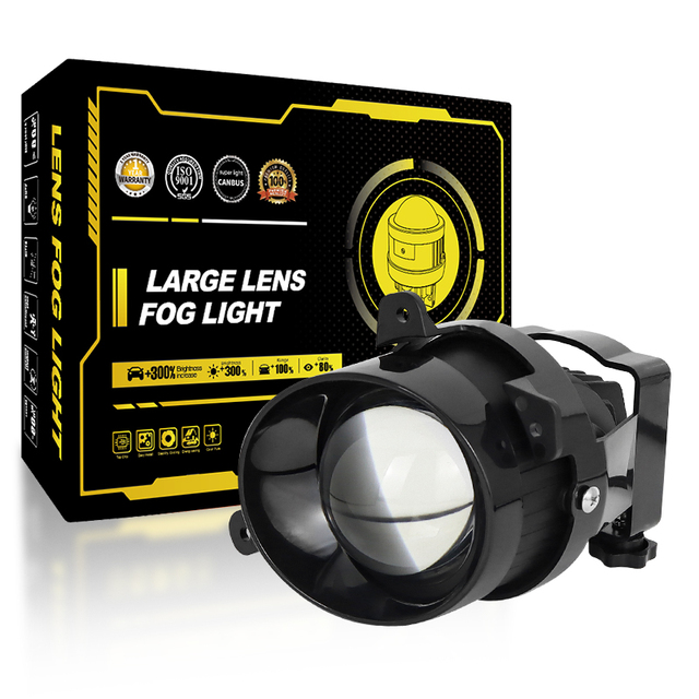 3.0 Inch Bi Led Projector Lens Fog Light Tri-color High Low Beam Fog Lamp Led 4575 LED Chip Super Brightness Headlight for Lada