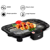 Barbecue électrique avec une puissance de 2000 W, hauteur de gril réglable, performance de chauffage rapide, structure facile à nettoyer