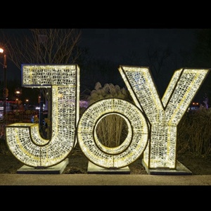 Chiều Cao 150Cm 24V Điện Áp Thấp 3D Lớn Xmas Chữ Motif Đèn Ngoài Trời IP65 Đường Phố Hiển Thị Giáng Sinh Chiếu Sáng Trang Trí - Product Image 2