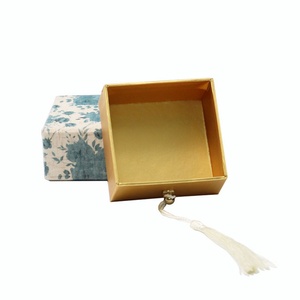 Biodegradable Customizable Luxury New Design Velvet Cuboid Drawer <b>Box</b> for Anniversary Gift Jewelry Gold Cardstock Paper <b>Box</b> - Product Image 6