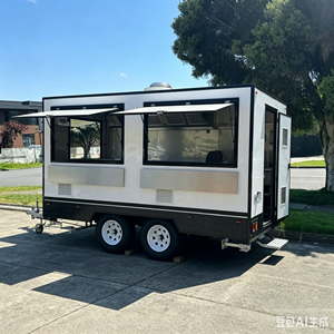 Food Truck in Acciaio Inossidabile e Fibra di Vetro 2026 per Shawarma, Ciambelle e Dolciumi con Luci in Acciaio Inossidabile Certificato ISO9001 - Product Image 1