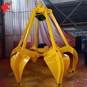 Grappin industriel électrique hydraulique pour déchets de peaux d'orange, télécommande sans fil, 16 tonnes, 20 tonnes, 32 tonnes, godet de grue à vendre - Product Image 1