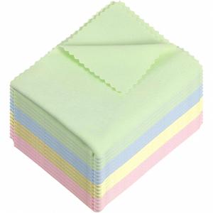 Bulk Custom Size Logo Eco-Friendly Microfiber Optical Lens Cleaning Cloth <b>with</b> Zigzag Edge for Eyewear & <b>Glasses</b> - Product Image 1