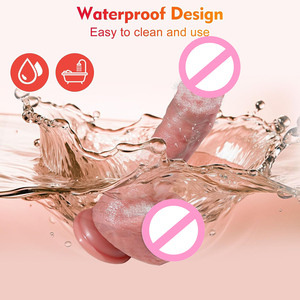 Ferngesteuerter, vibrierender <span class=keywords><strong>Dildo</strong></span> aus flüssigem Silikon mit Heizfunktion und Teleskopmechanismus – realistisches Hautgefühl – Sexspielzeug für Frauen - Product Image 4