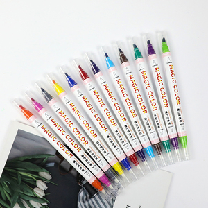 12 colori/set Dual Tips <span class=keywords><strong>evidenziatore</strong></span> a cambiamento di colore <span class=keywords><strong>cancellabile</strong></span> magico per l'ufficio e la vita quotidiana - Product Image 1