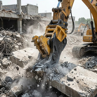 Concasseur de démolition de béton professionnel à grande ouverture et haute résistance pour la démolition de bâtiments et le recyclage des déchets de construction