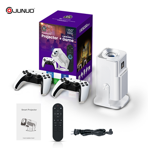 JUNUO Mejor Calidad <span class=keywords><strong>Gamer</strong></span> Projecteur con Controlador de Juego Soporte 4K <span class=keywords><strong>Proyector</strong></span> Portátil 1080 Juego 450 Lúmenes <span class=keywords><strong>Proyector</strong></span> Inteligente - Product Image 2