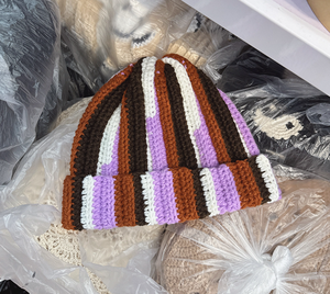 Adorable bonnet tricoté à oreilles <span class=keywords><strong>de</strong></span> chat rayé avec oreilles <span class=keywords><strong>de</strong></span> renard d'hiver - Product Image 2