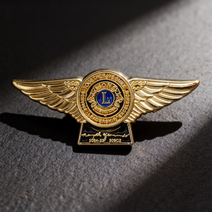 High quality customized <strong>butterfly</strong> lion club meta <strong>lapel</strong> <strong>pin</strong> badge wing soft enamel <strong>pin</strong> - Product Image 1
