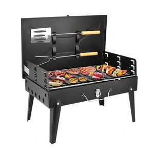 Barbecues au charbon de bois pour le camping en plein air avec outils de barbecue, ensemble de four à griller - Product Image 1