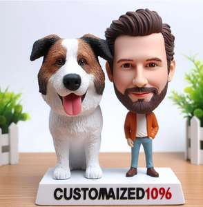 Marcheur en résine créatif personnalisé avec chien Bobble Head Figurine Statue pour animaux de compagnie Cadeau d'amant Cadeau de collection - Product Image 6