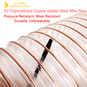 Tuyau flexible en fil d'acier Tuyau d'air en PU / Tuyau transparent en spirale en fil d'acier plaqué cuivre - Product Image 4