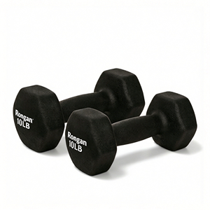 Haltères hexagonaux en néoprène Rongan, haltères en fonte de 1 à 20 lb, poids colorés <span class=keywords><strong>pour</strong></span> la maison, la salle de sport, le Pilates, le yoga, la remise en forme - Product Image 2