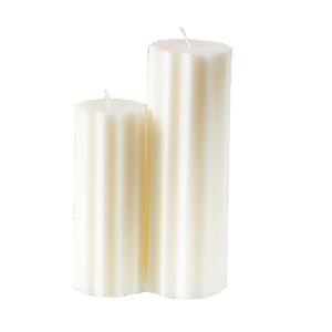 Velas cilíndricas blancas para la cena de la boda Vela Romántica Colorida Decoración del hogar - Product Image 5