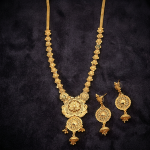 Gold Plated Forming <b>Long</b> <b>Necklaces</b> Special Occasion Traditional Jewelry Gift for Women Copper& Brass Chapado En Oro Oro Laminado - Product Image 3